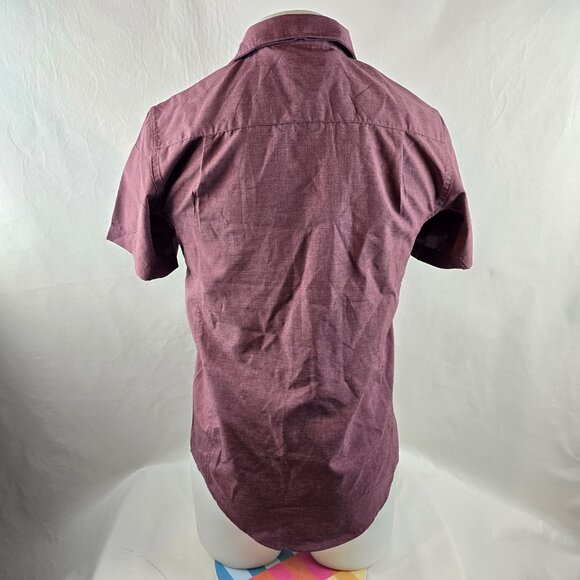 Vertx Tactical Shirt Mens Small Snap Button Front Shirt Burgundy Utility Stretch - Picture 5 of 8